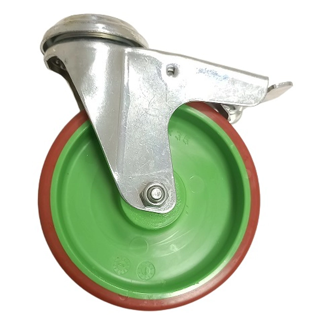 Vendita online Ruota con freno per trabattello Alumito diam.125 mm.